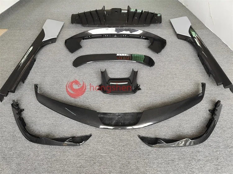 OEM style body kit  dry carbon fiber front lip rear diffuser side skirts rear spoiler body decoration body kit for Ferrari SF90