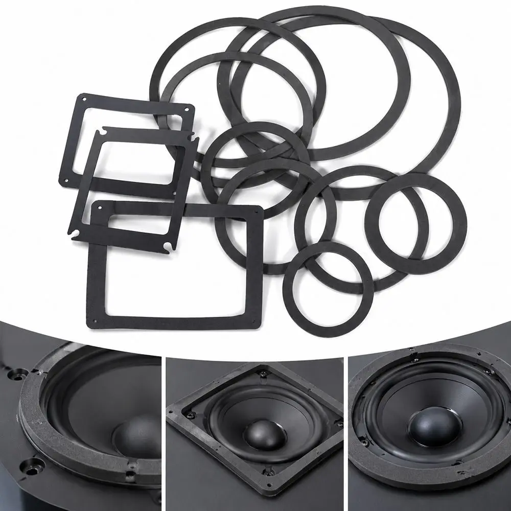 5Pcs 3/4/5/6.5/8/10 Speaker Speaker Sealing Gasket EVA Foam Dustproof Loudspeaker Cushion Acoustic Buffer Shockproof