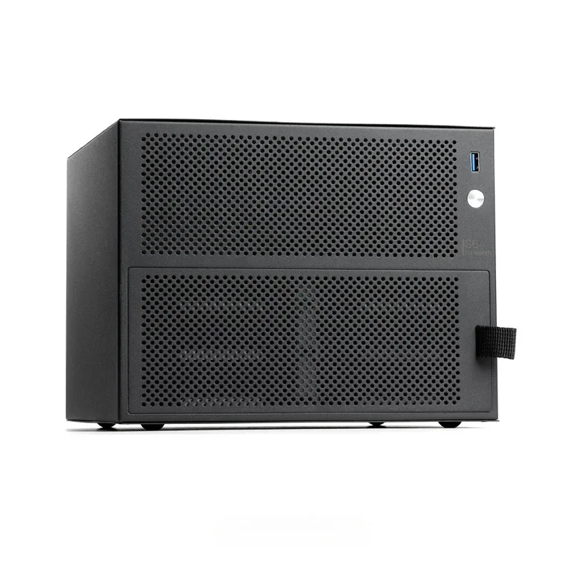 Six-bay NAS Chassis Supports ITX Motherboard, FLEX Small 1U Power Supply, Radiator Height Limit 70mm, DIY Desktop Storage Server