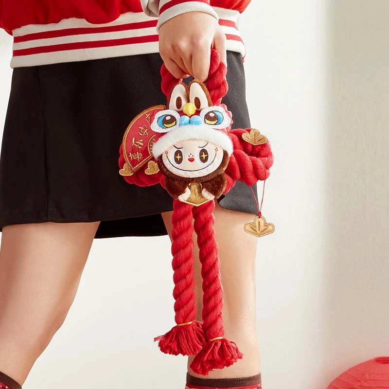 Genuine Golden Snake Happy New Year Series Labubu Hangings Toys Doll Anime Figure Desktop Ornaments Collection New Year Gift