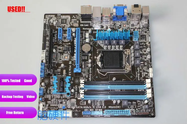 For Asus P8H77-M PRO Original  Desktop Motherboard H77 Socket LGA 1155 i3 i5 i7 DDR3 32G SATA3 USB3.0