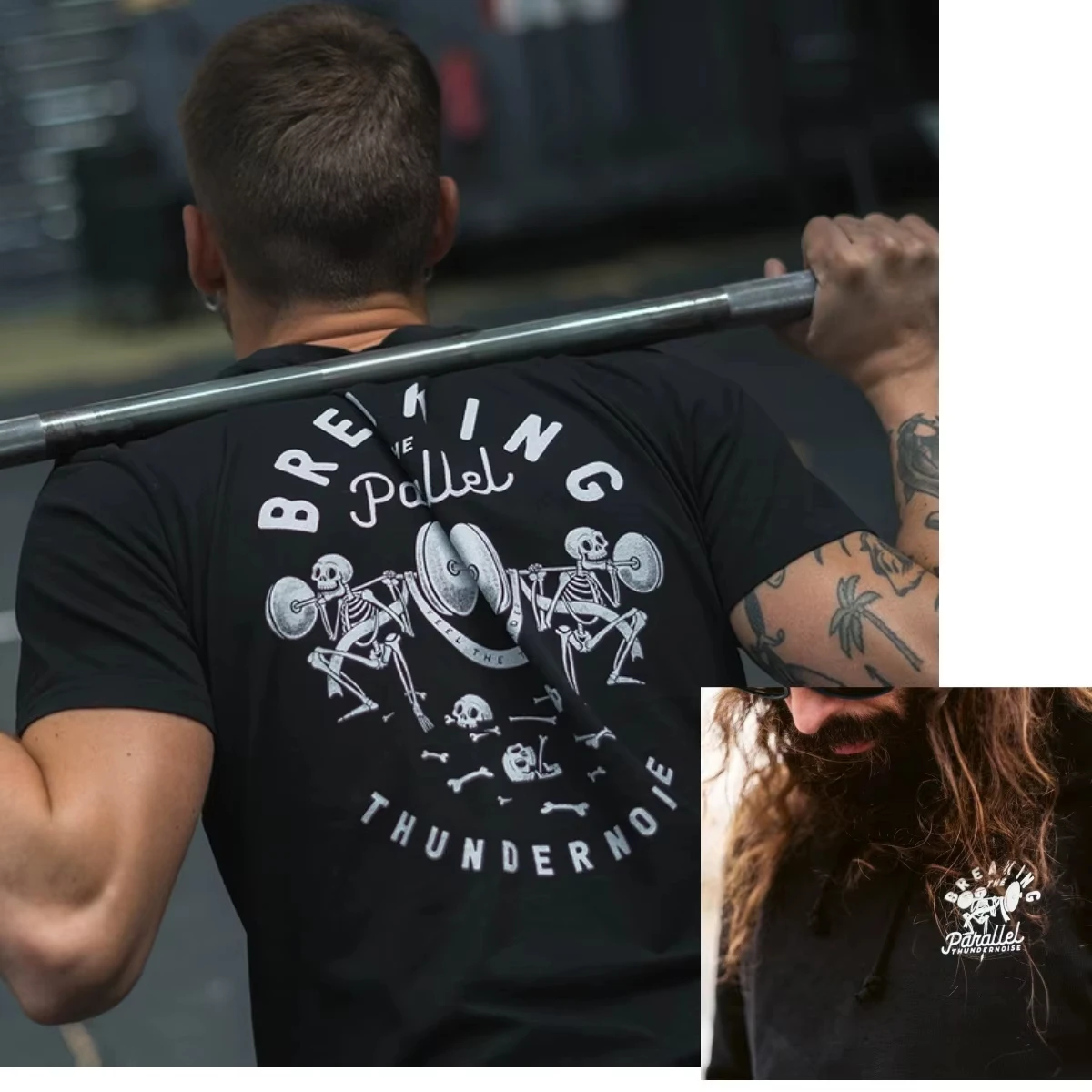Thundernoise Breaking The Parallel Fitness-Training Gym Freizeit-T-Shirt Luxus für Männer und Frauen 2026 Neu – Detail 7