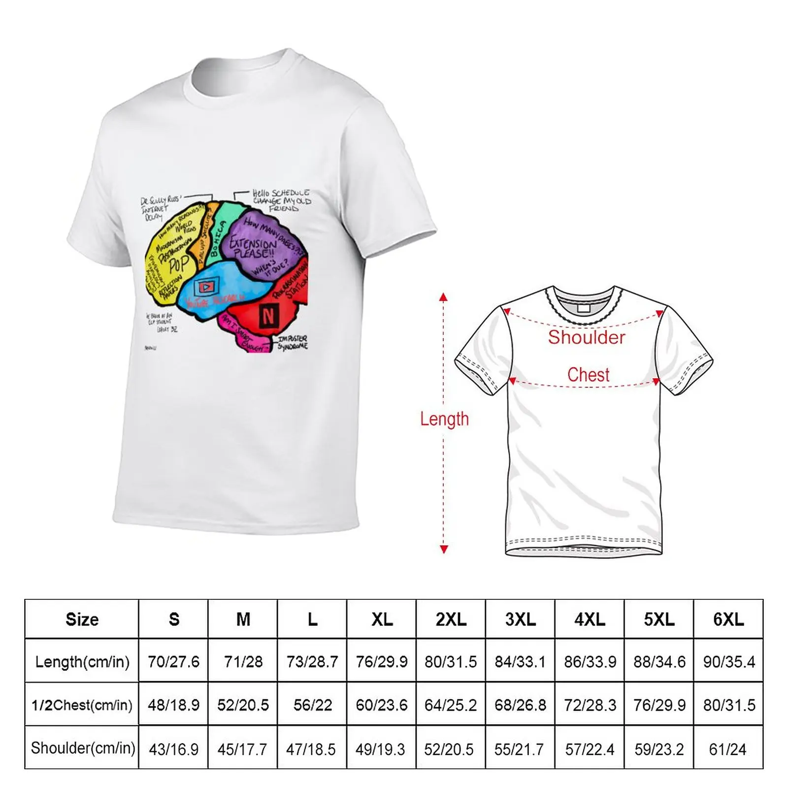 New ELP Cohort 32 Brain T-Shirt oversized t shirt tops mens graphic t-shirts anime