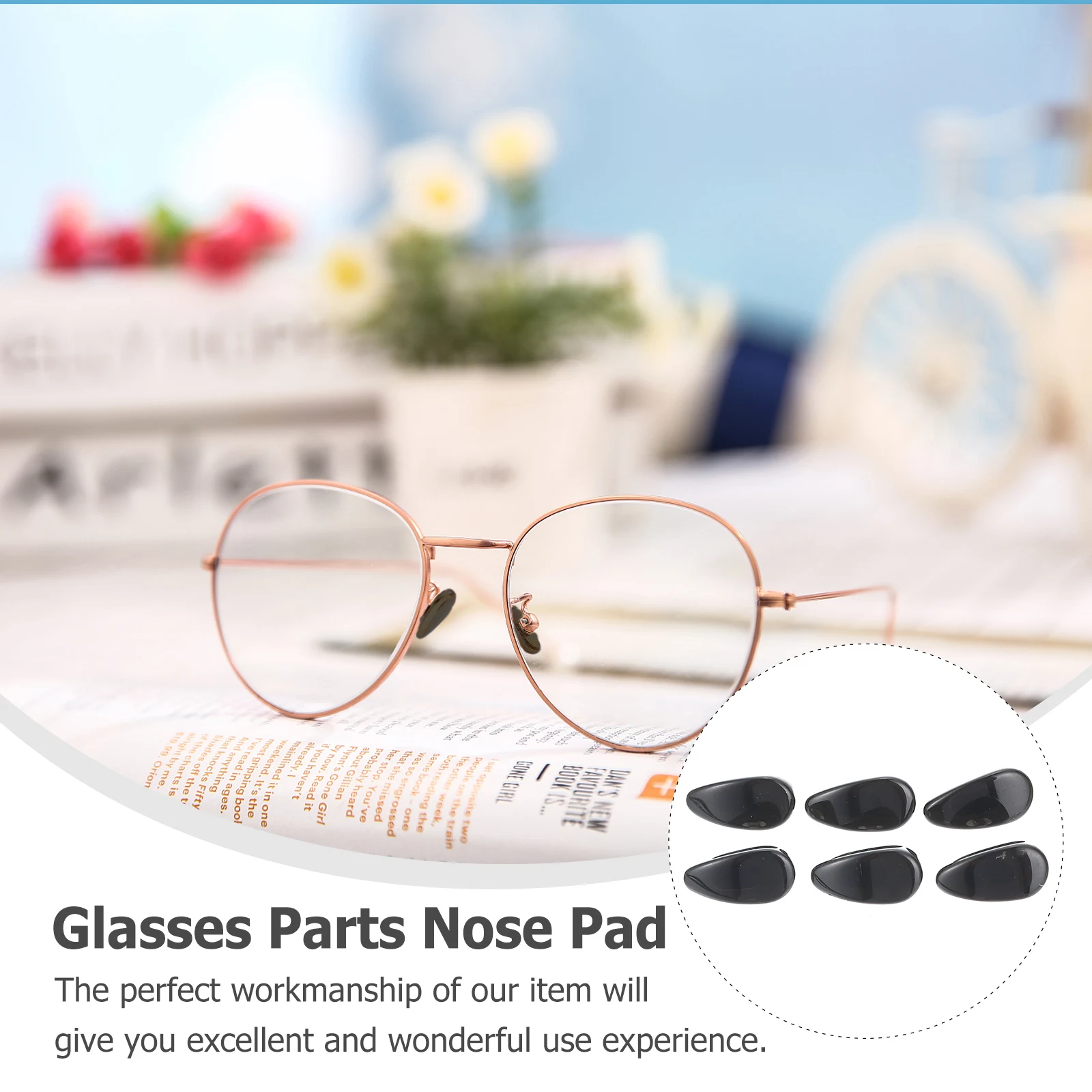 

6 Pcs Anti-slip Nose Pad Eye Glasses Pads Bridge for Sunglasses Imitation Jade Replacement Eyeglasses