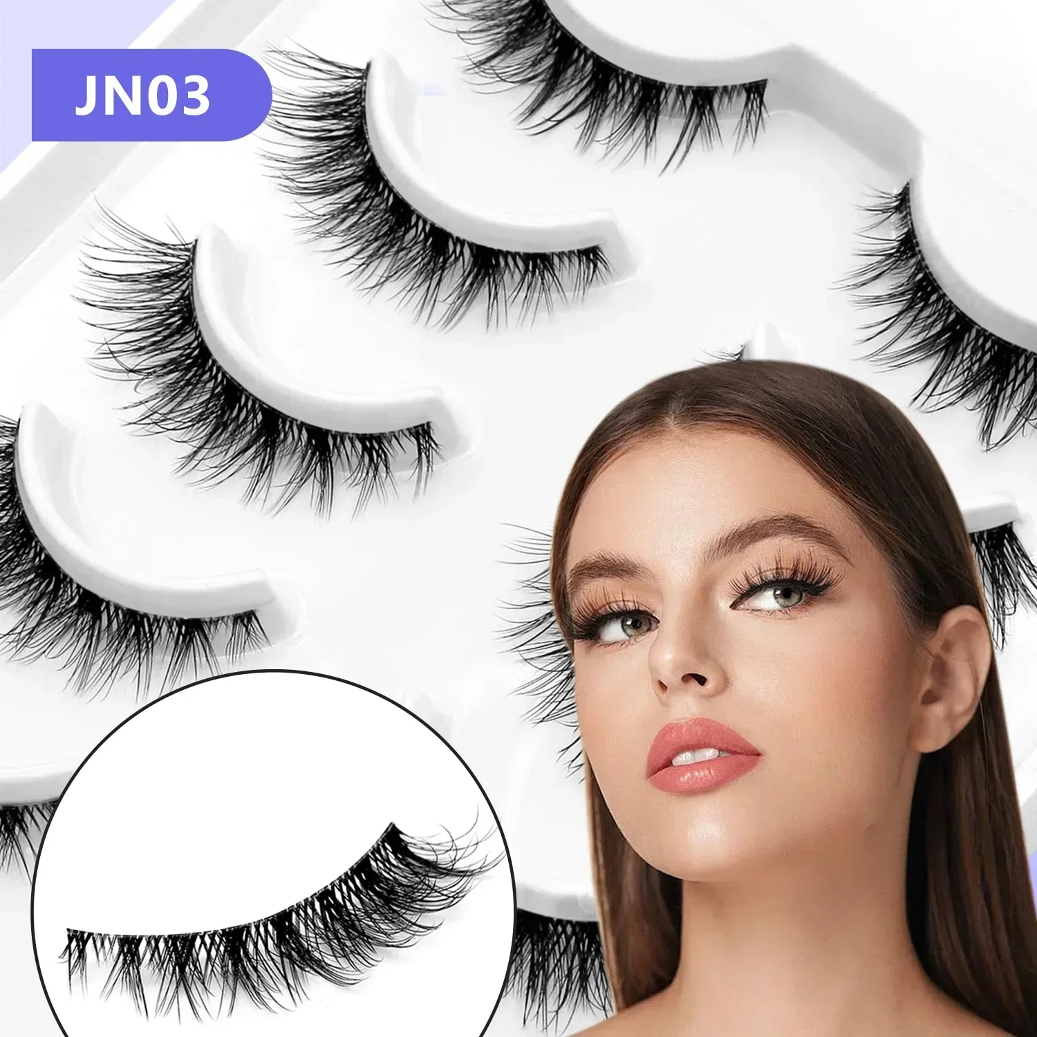 Olho de gato cílios macios naturais falso vison cílios falsos olhar natural fino alado final olho alongado maquiagem