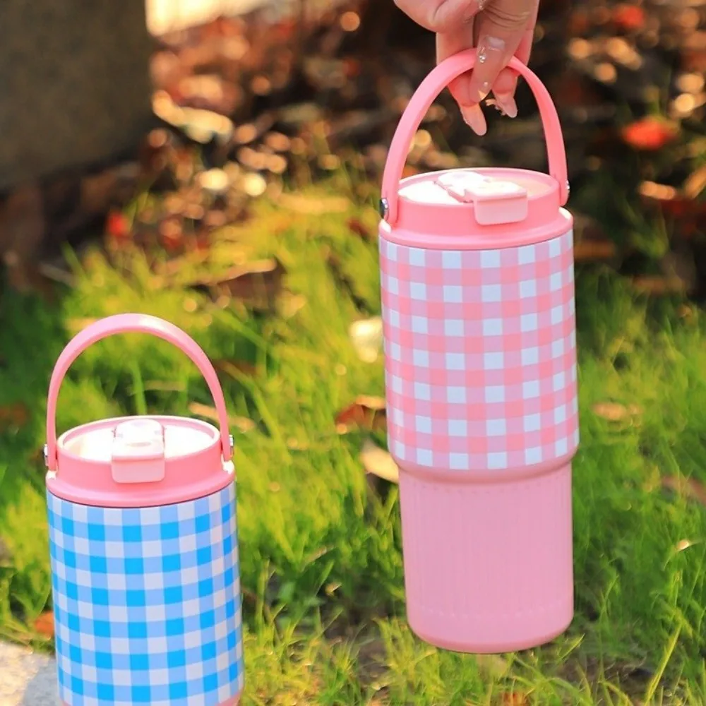 

316 Stainless Steel Thermo Water Bottle Large Capacity with Drinking Straw Vacuum Flask Insulated Leak Proof Drinking Straw Cup