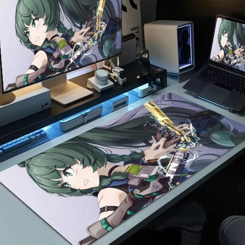 

Zenless Zone Zero qingyi Large Computer Mouse Pad Office XXL Pc Gamer Non-slip Deskmat Mousepad Keyboard Rubber Game Rug