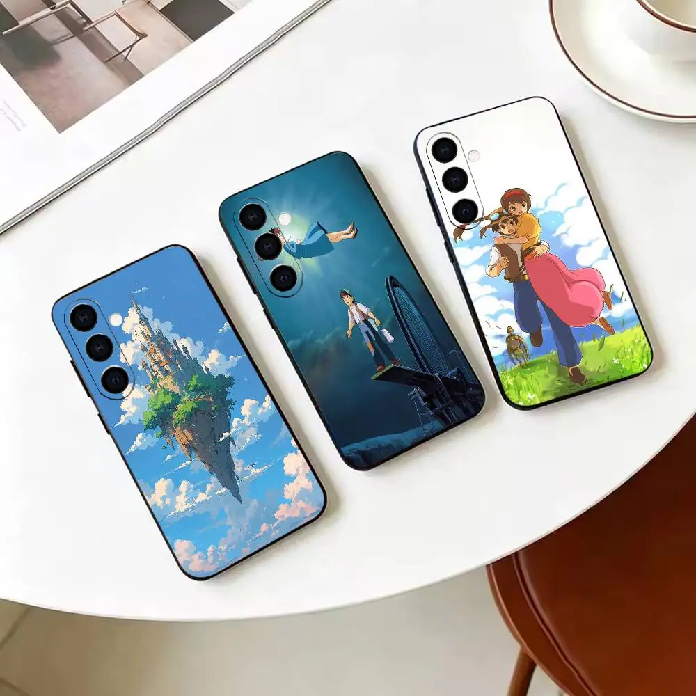 Healing anime Castle in the Sky   Phone Case For Samsung Galaxy A73,A72,A71,A70,A53,A52,A51,Others Soft Black Cover