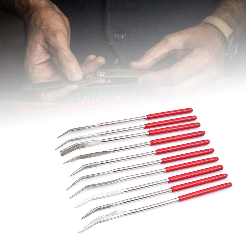 Diamond File Set for Material Removal and Cleaning 10Pcs, Various Shapes 896B