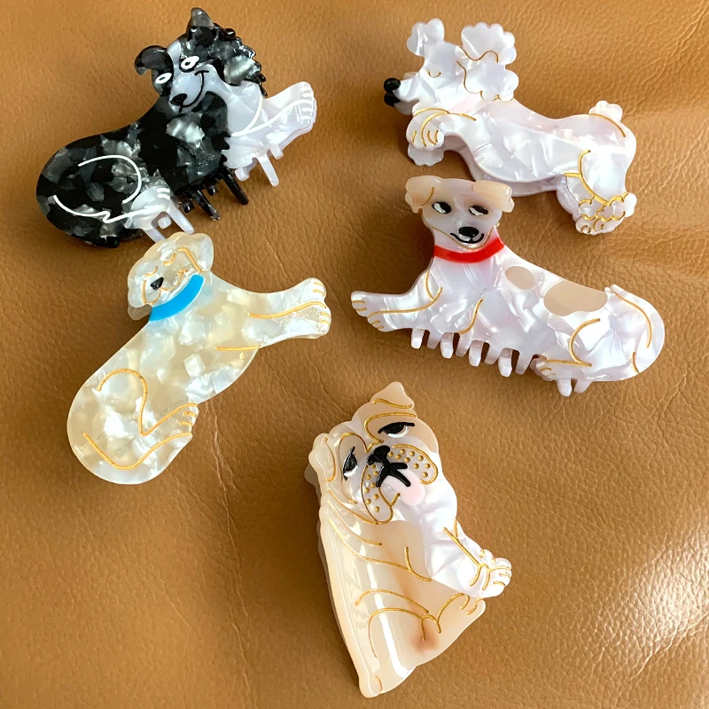 Cartoon Animal Dog Chihuahua Hair Clip Cute Border Collie Hair Accessories Poodles Hair Claws Jack Russell terrie Jewelry 머리핀