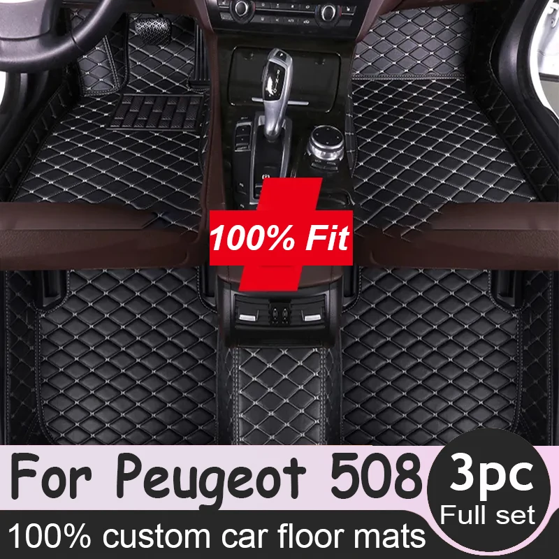 

For Peugeot 508 2018 2017 2016 2015 2014 2013 2012 2011 Car Floor Mats Interior Parts Waterproof Anti Dirty Leather Rugs