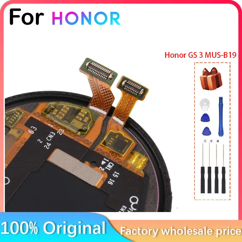 For Honor GS 3 MUS-B19 smart watch LCD display + touch panel digitizer For Honor GS 3 MUS-B19 AMOLED display