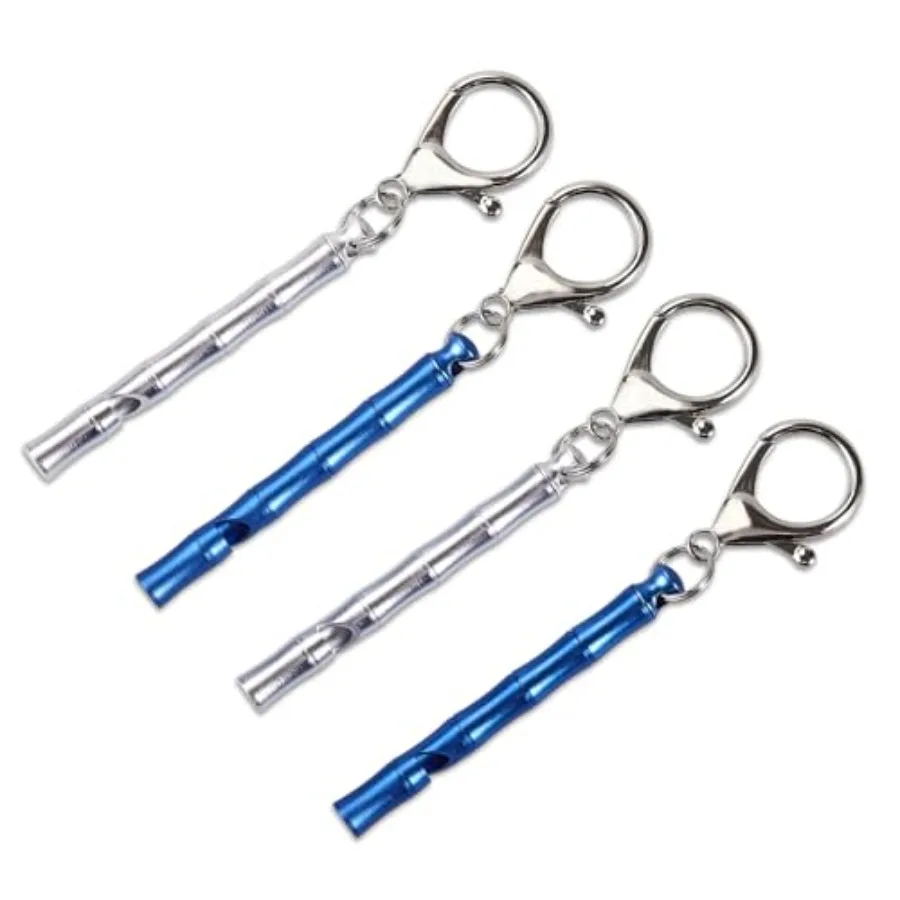 コーチ用ホイッスル 4個パック 教師用ホイッスル キーチェーン付き 審判用ホイッスル 大人用ホイッスル 緊急時 サバイバル ハイキング カヤック用