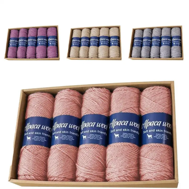 Cashmere Yarn For Knitting Alpaca Wool Scarf Yarn Soft Scarf Thread Fingering Sock Weight Yarn Comfortable Thin Yarn For Family