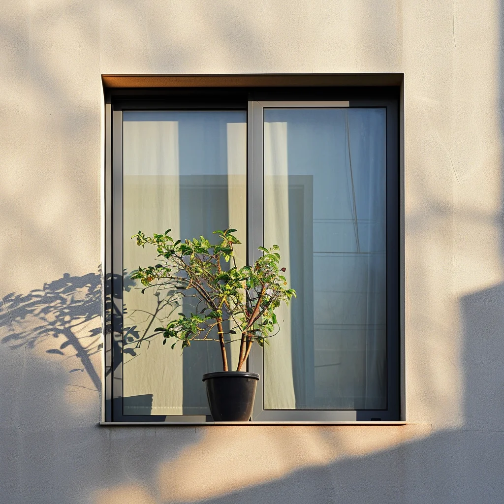 Fashion Design Windproof and Rainproof Window with Drainage System Household Windows Double Layer Tempered Glass Sliding Windows