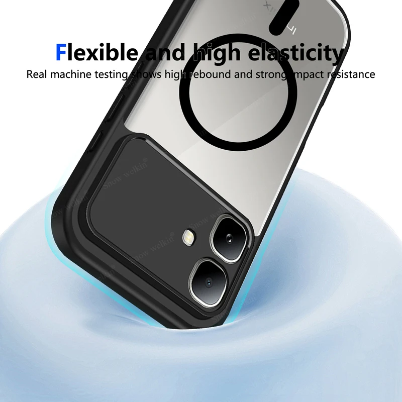 Magnetic Transparent Silicone Case for Infinix Smart 20 Smart10 4G PC Back TPU Bumper Shockproof Clear for Magsafe Cases Cover view 5