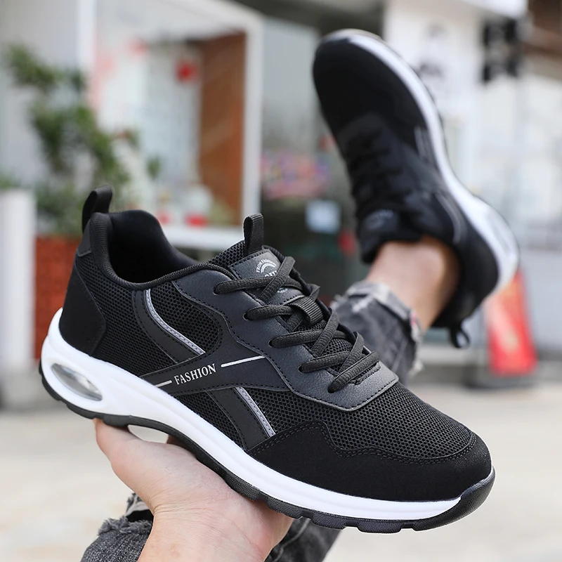 Herren Casual Laufschuhe Atmungsaktive Trendige Niedrige Schnür-Sportschuhe für Reisen und Laufen im Sommer und Frühling – Detail 9
