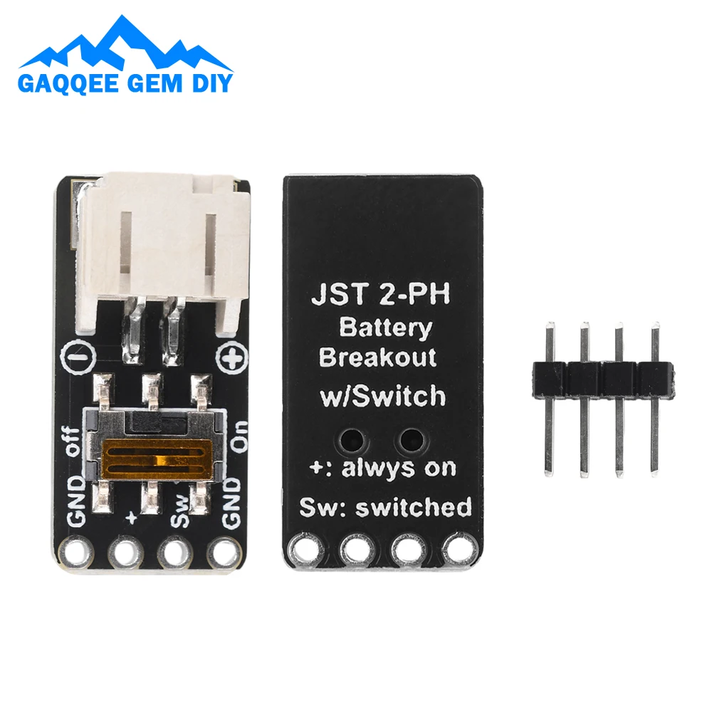 600mA Switch JST-PH 2-Pin Connector SMT Right Angle Breakout Board Power Module