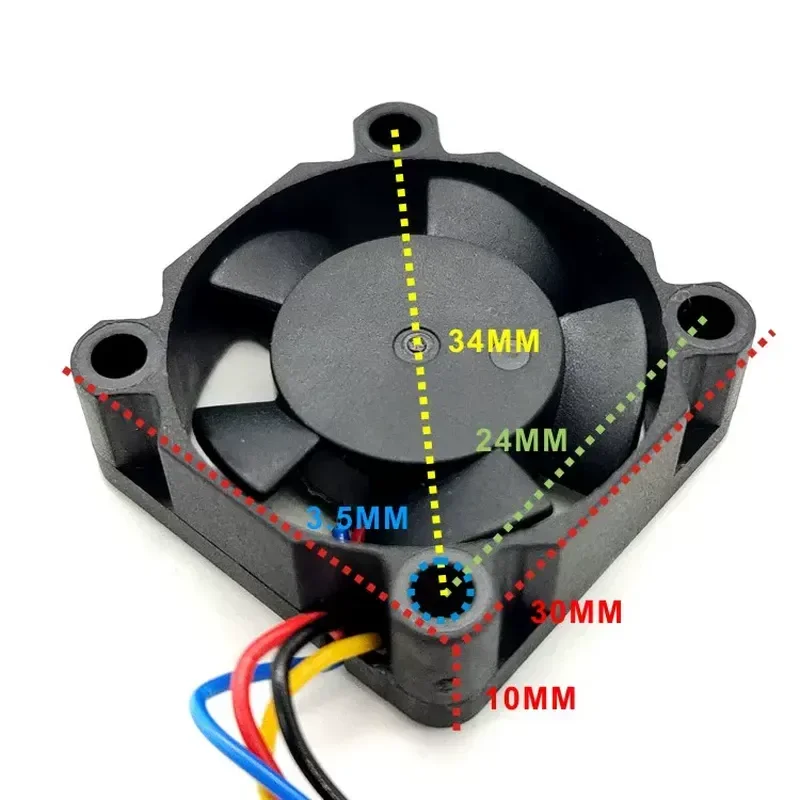 for Taijun 3010 silent PWM temperature control 3CM hydraulic bearing 12V 5V 30 x 30 x 10mm micro cooling fan