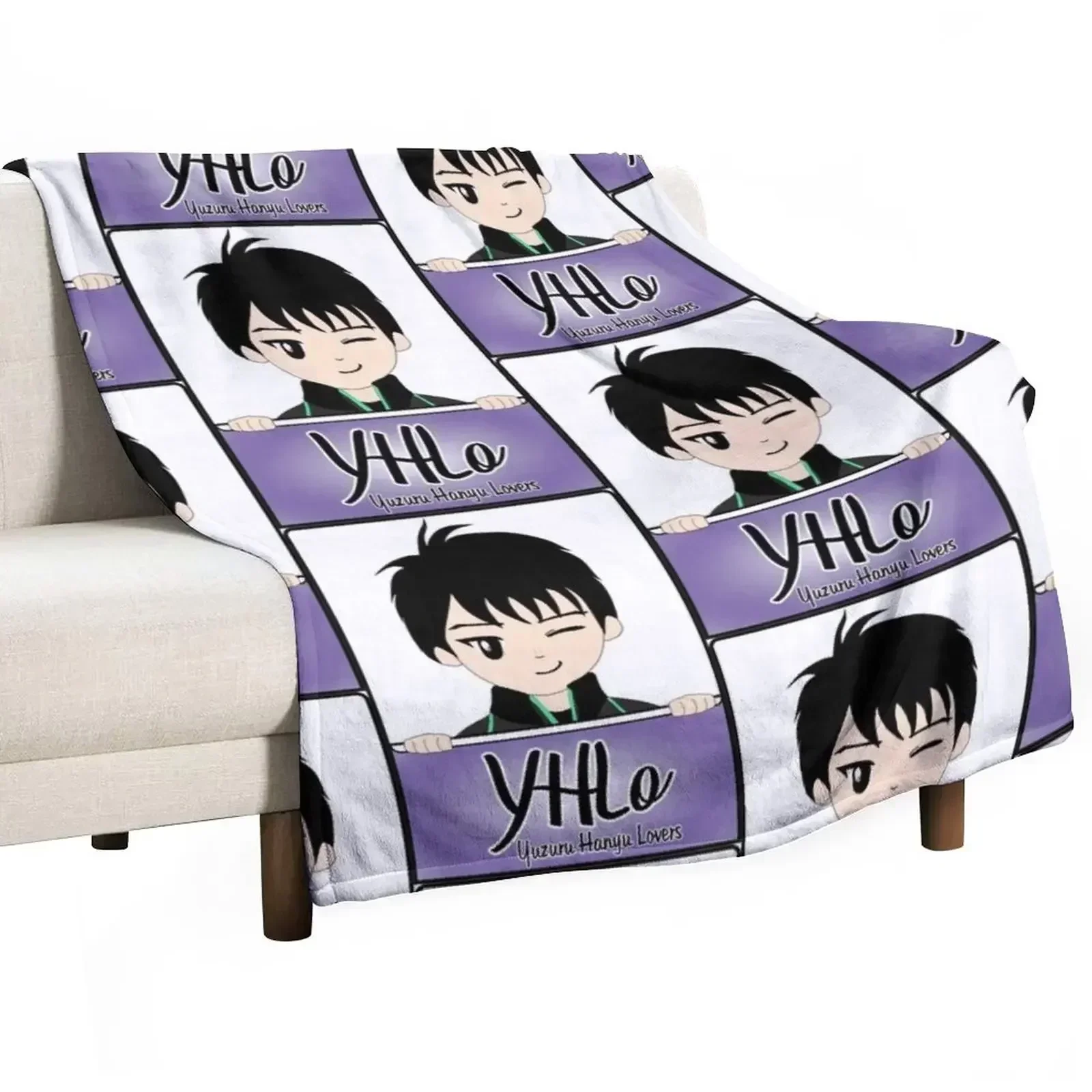 Yuzuru Hanyu Lovers Throw Blanket manga Plaid on the sofa Blankets