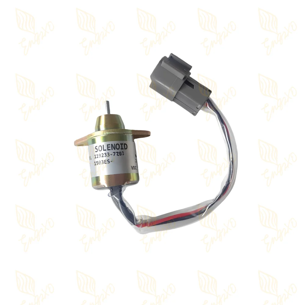 صمام لولبي 119233-77932 1503ES-12S5 12V 24V Fuel Shut Off Solenoid for Woodward M806808 for Deere 790 990 2020 Yanmar 3TNE84 Engine 12VDC الغاز والوقود — تفصيل 1
