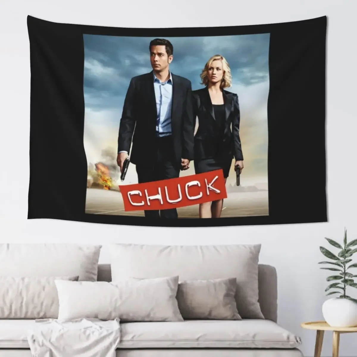 

Chuck and Sarah Tapestry Aesthetic Room Decors Wallpaper Wall Hanging Decor Tapestry