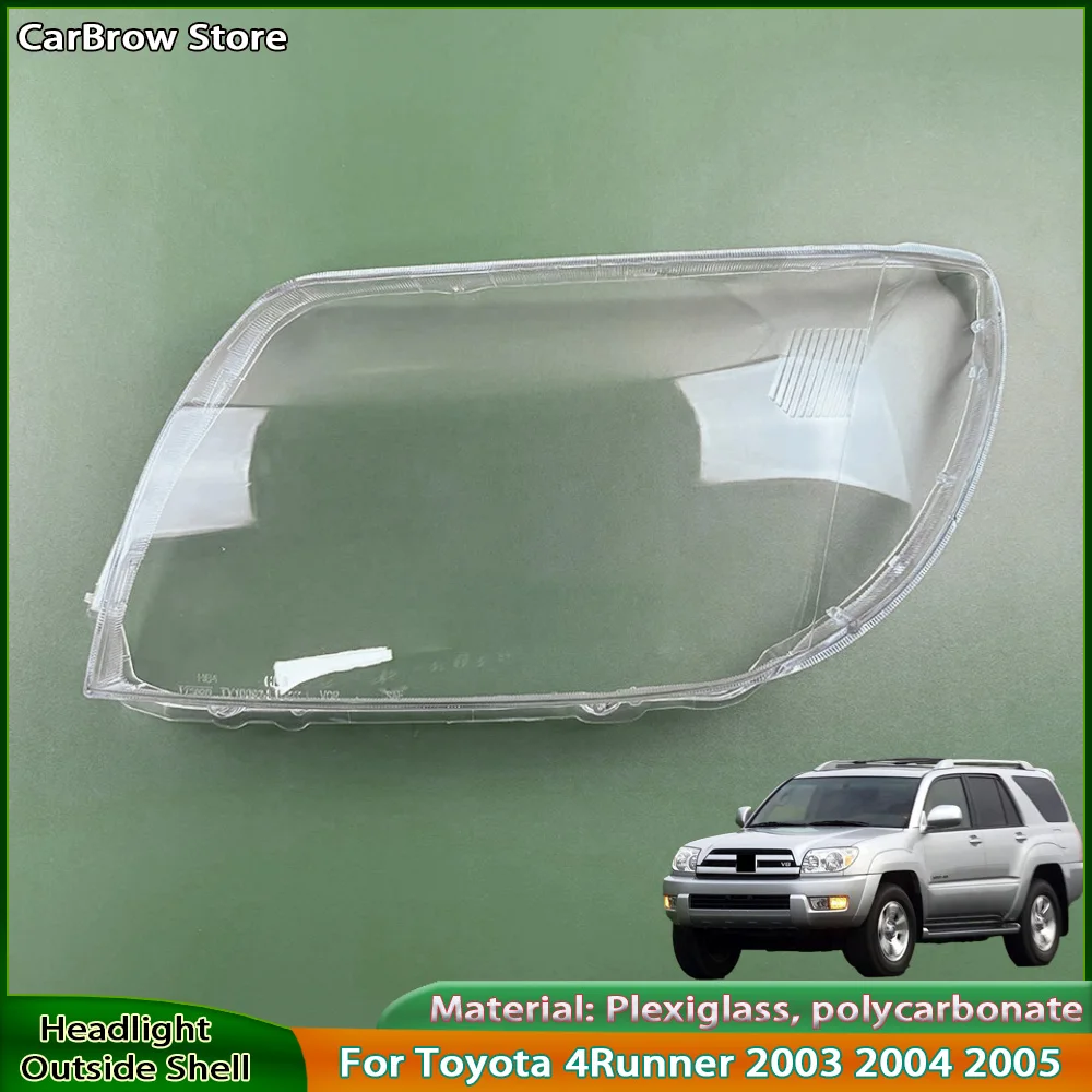 

For Toyota 4Runner 2003 2004 2005 Front Headlamp Cover Transparent PC Lampshade Headlight Shell Lens Plexiglass