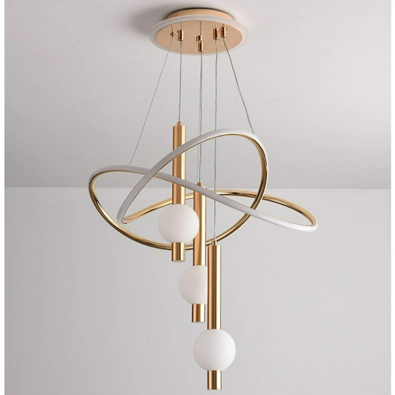 Moderne LED-Pendelleuchte Kronleuchter Esszimmer Wohnzimmer Deckenlampe 3 Farben Dimmbar Innenbeleuchtung Wohndekor Lampe