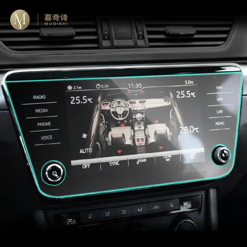 Skoda Superb 2018-2023 자동차 GPS 네비게이션 보호 필름, LCD 화면 TPU 필름 화면 보호기, 긁힘 방지, 인테리어, 8 인치