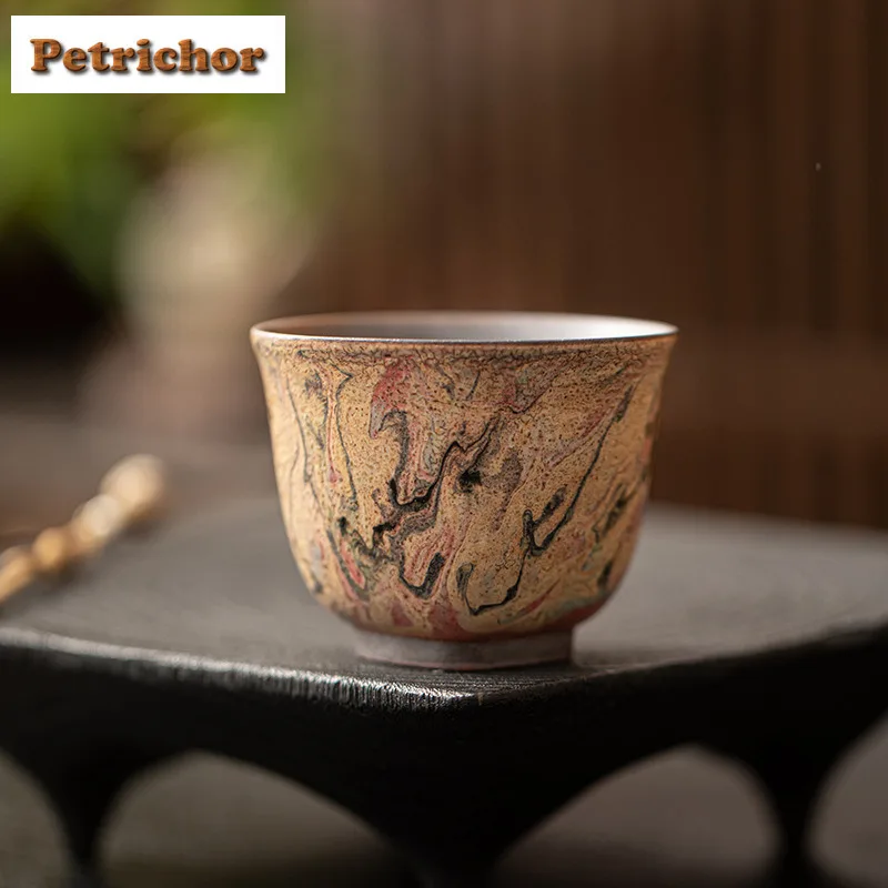 

140 мл Дуньхуанская картина маслом, чайная чашка, бутик, чайная чаша, пара чашек для медитации, чашки Chazhan Master, принадлежности для чайной церемонии, ремесло