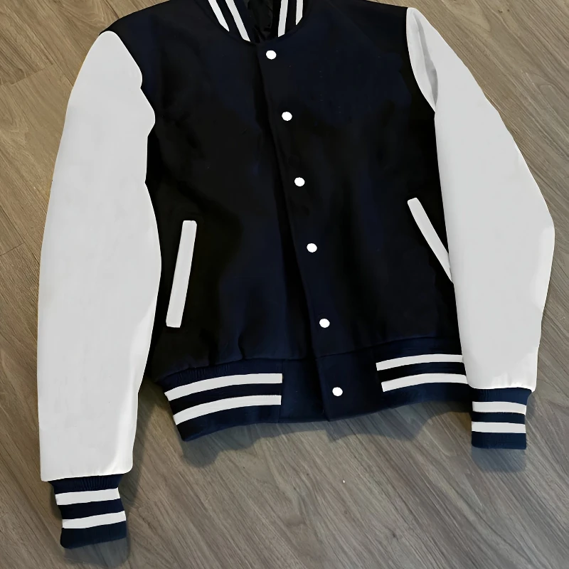 

American Retro Hip-hop Men's Casual Autumn and Winter Fashion Baseball Jacket, Warm Streetwear Men's and Women's Sports Jacket