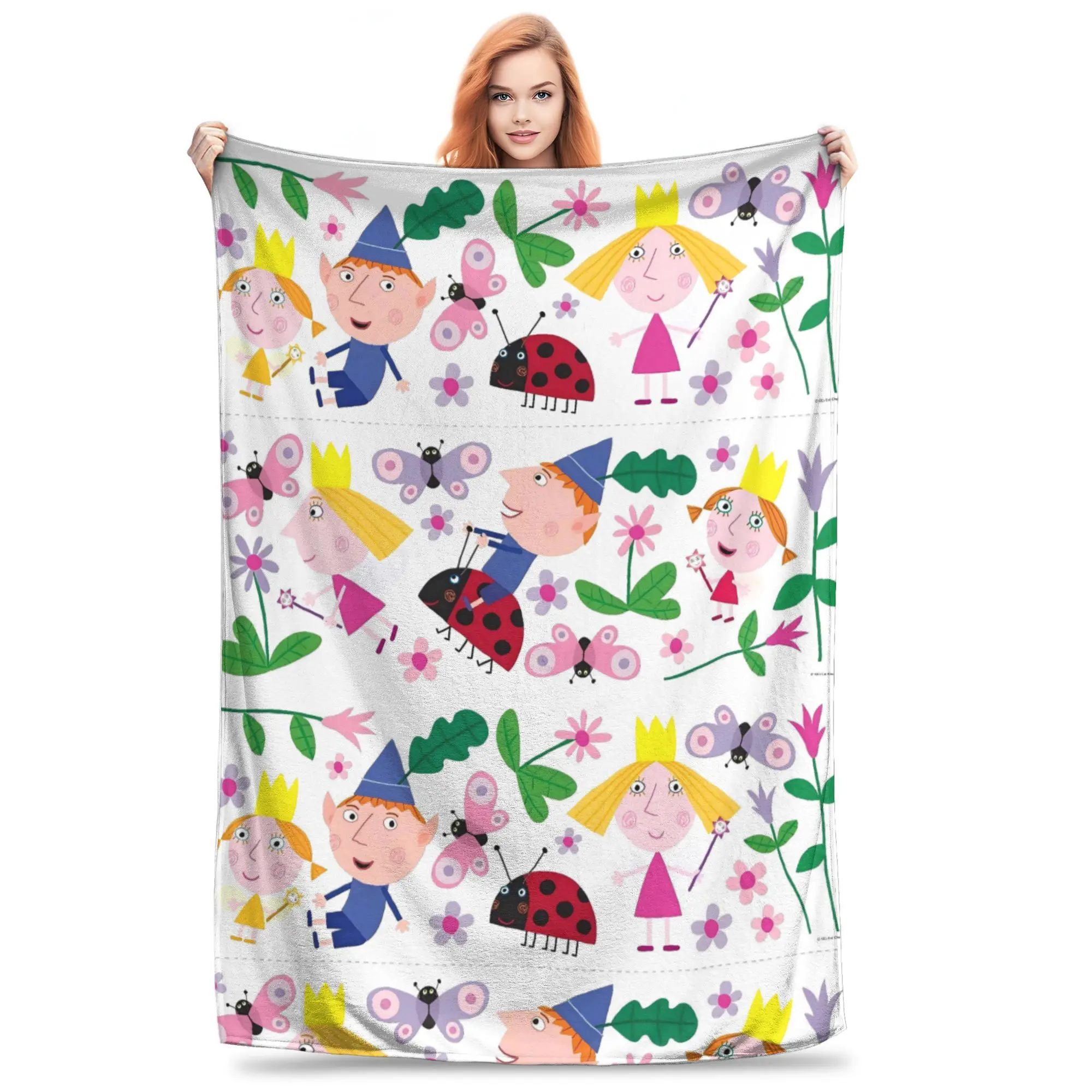 B-Ben And H-Holly Dreamy World Blankets Quality Super Soft  Throw Blanket Winter Travel Couch Chair Sofa Bed Aesthetic Bedspread