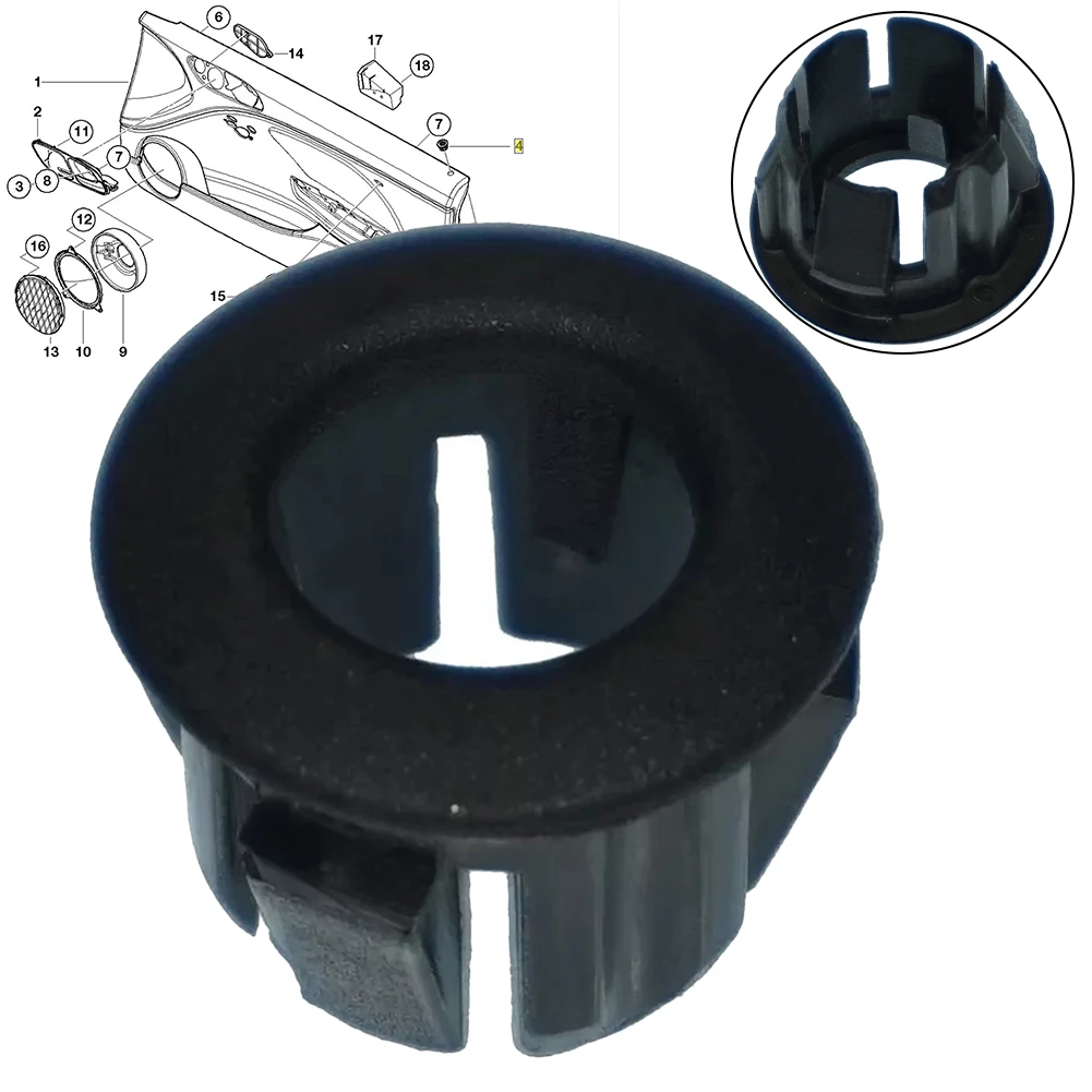 

Door Lock Pin Button Part Accessory ABS Button Trim Black Door Lock Pin Trim Practical Installation For BMW E46