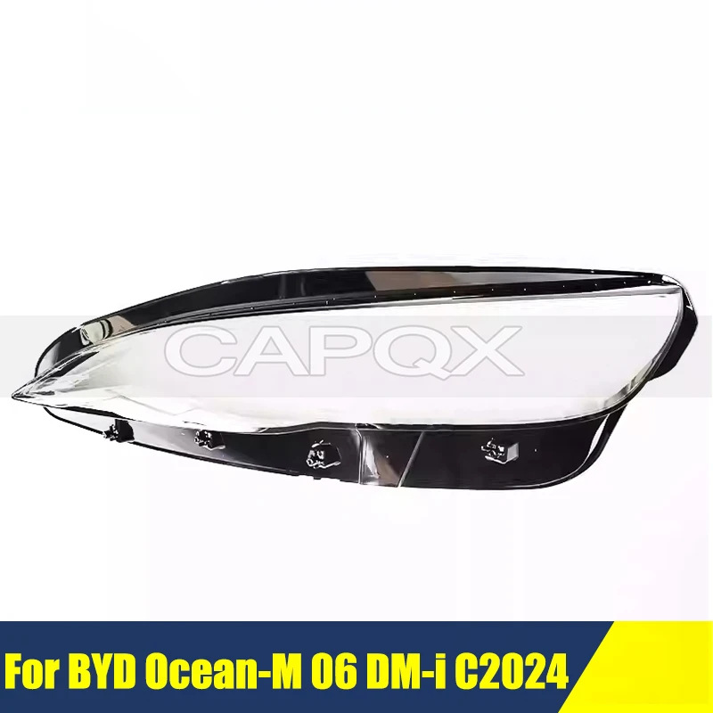 

Front Bumper Headlight Cover For BYD Ocean-M 06 DM-i C2024 over Shell Shade Head Lamp Glass Head Light Lens Caps