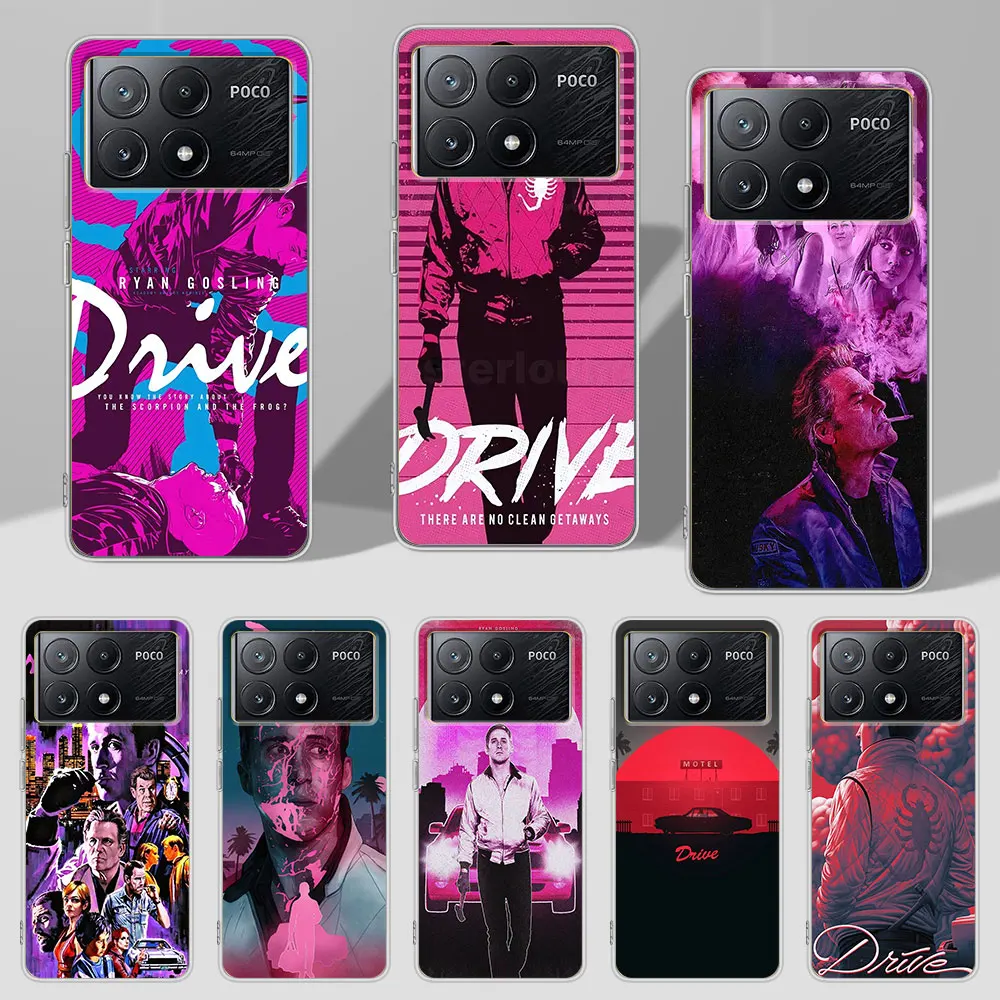 Movie Drive Ryan Gosling Art Case for Xiaomi Poco X6 X5 F4 M5s X3 NFC Pocophone F1 F5 M5 M3 M4 GT F3 F2 X4 Pro Soft Phone Cover