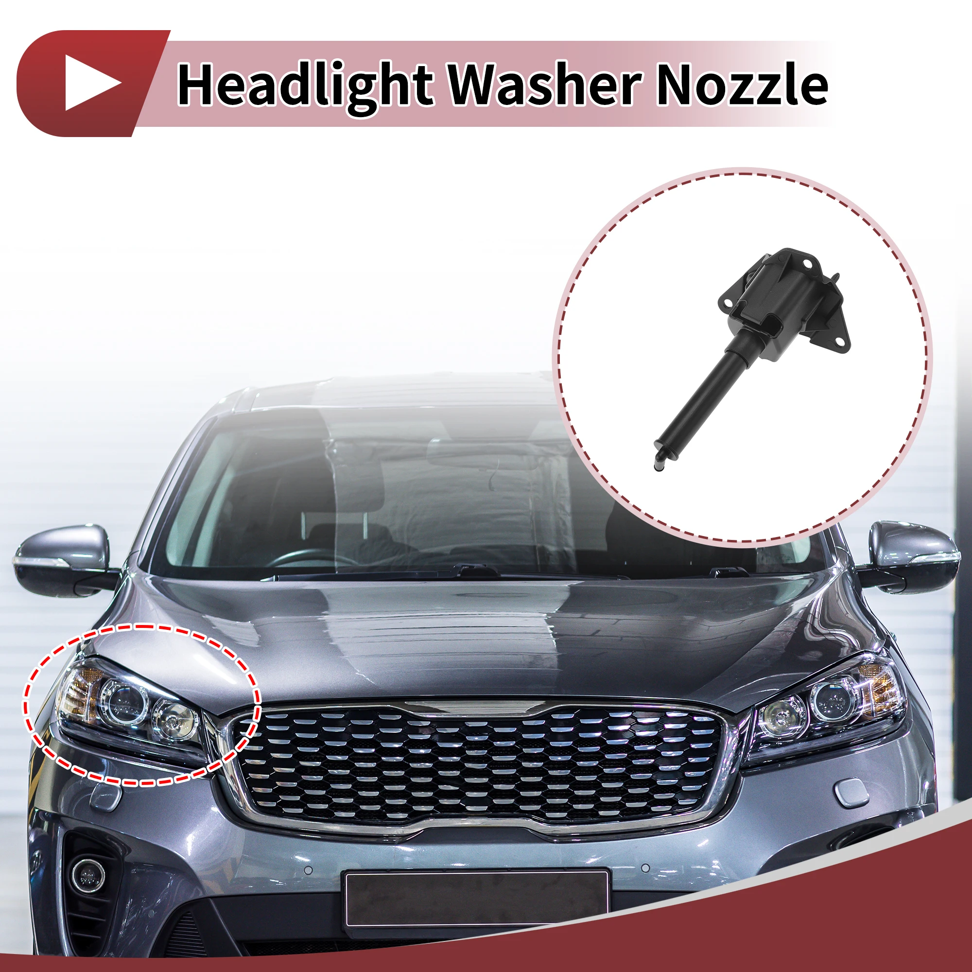 

UXCELL Headlight Washer Nozzle for Land Rover Range Rover Velar 18-21 No.LR102049 1 Pc
