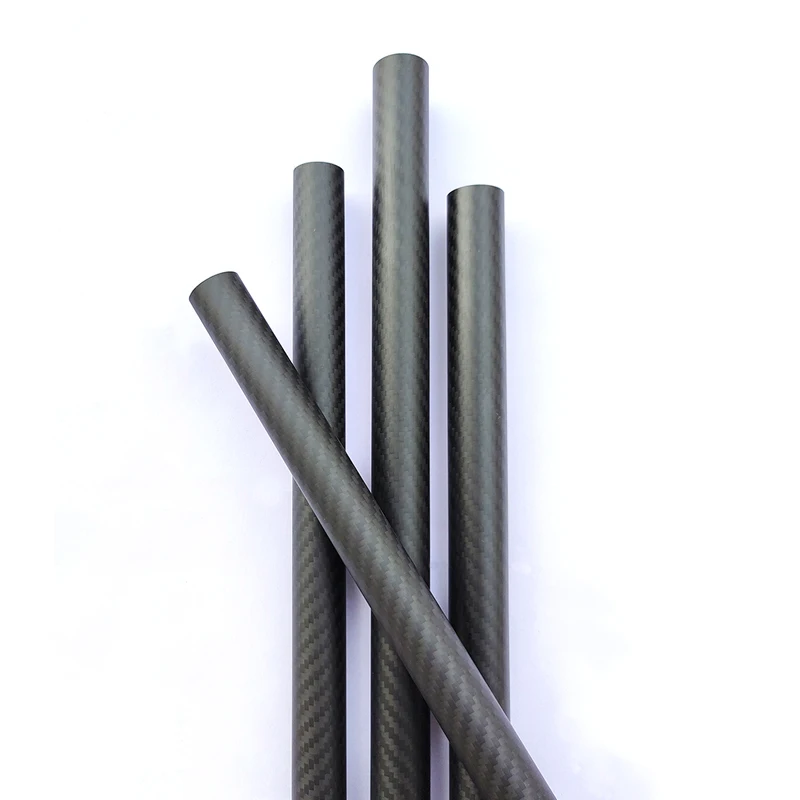 2PCS Carbon Fiber Tube 3K Twill Matte Length 500mm Diameter 6mm to 32mm Full Carbon Pipe For RC Model Airplane Car or DIY Usage