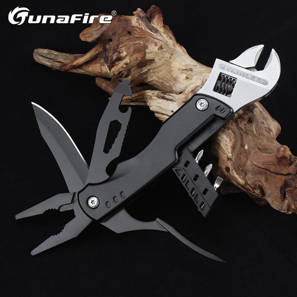 Multifunctional Adjustable Wrench Pliers Screwdriver Needle Nose Cutting Plier Outdoor Camping Survival Folding Knife Pliers Set