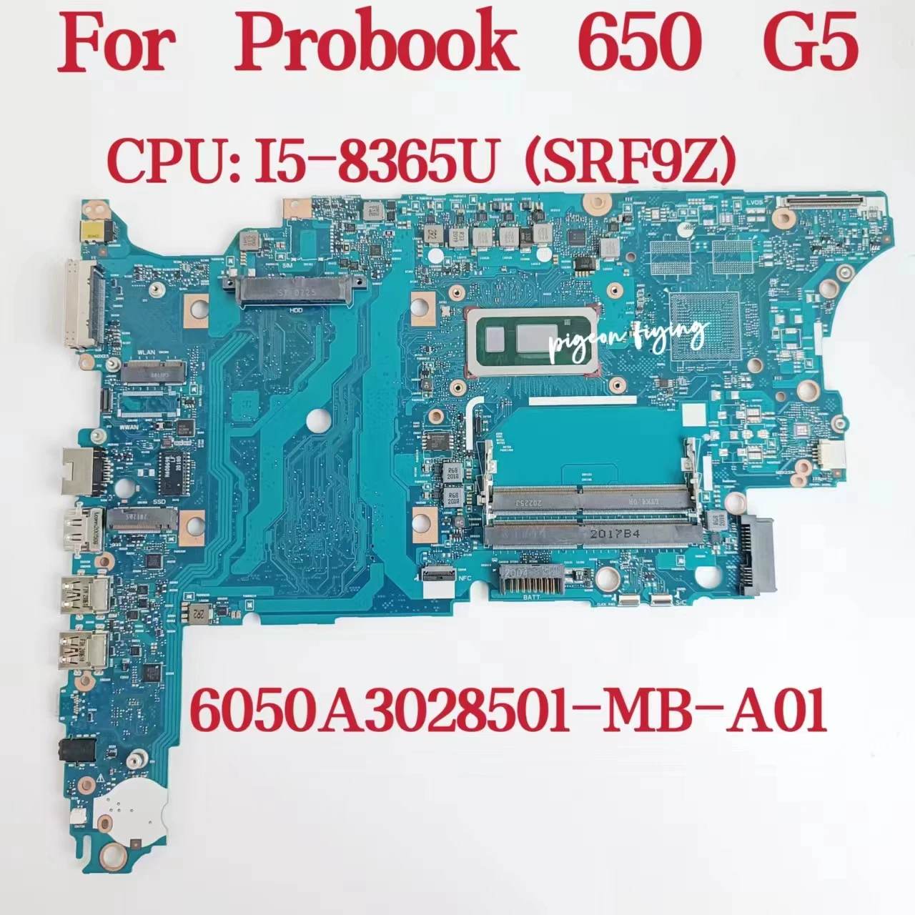 

6050A3028501 Mainboard For HP Probook 650 G5 Laptop Motherboard CPU:I5-8365U SRF9Z DDR4 L58733-001 L58733-601 L58733-601 Test OK