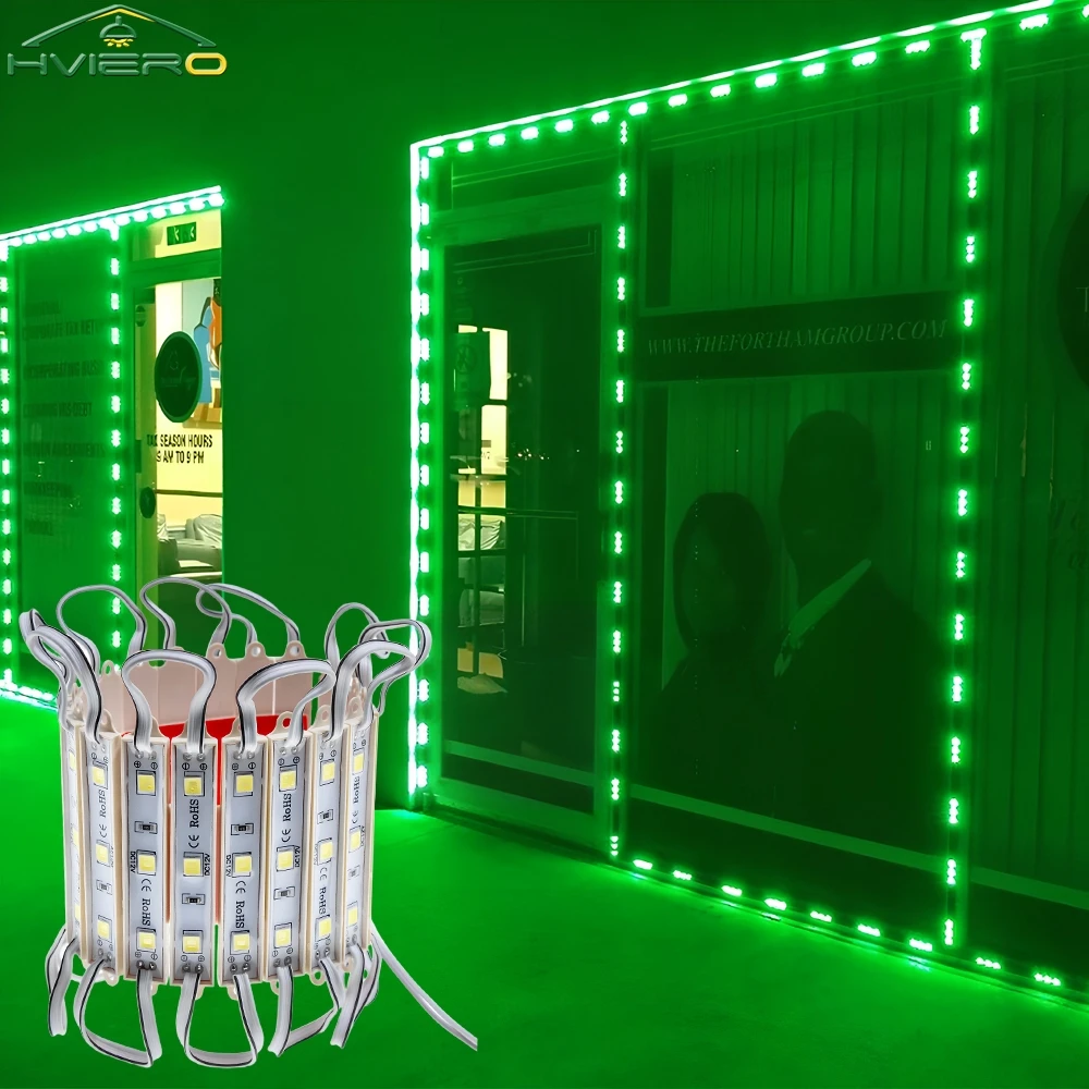 

20Pcs LED Module Lights RGB Box SMD 5050 Patch 12V Super Backlight Advertising Signs Decoration Landscapes Lamps IP65 Waterproof