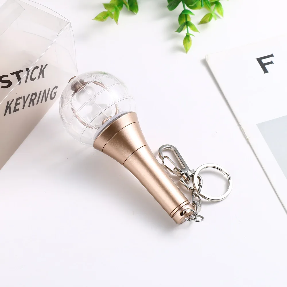 KPOP ATEEZ Mini Lightstick Keychain JongHo YunHo HongJoong Star Support Peripheral Fans Gift Collection Commemorative Keyring