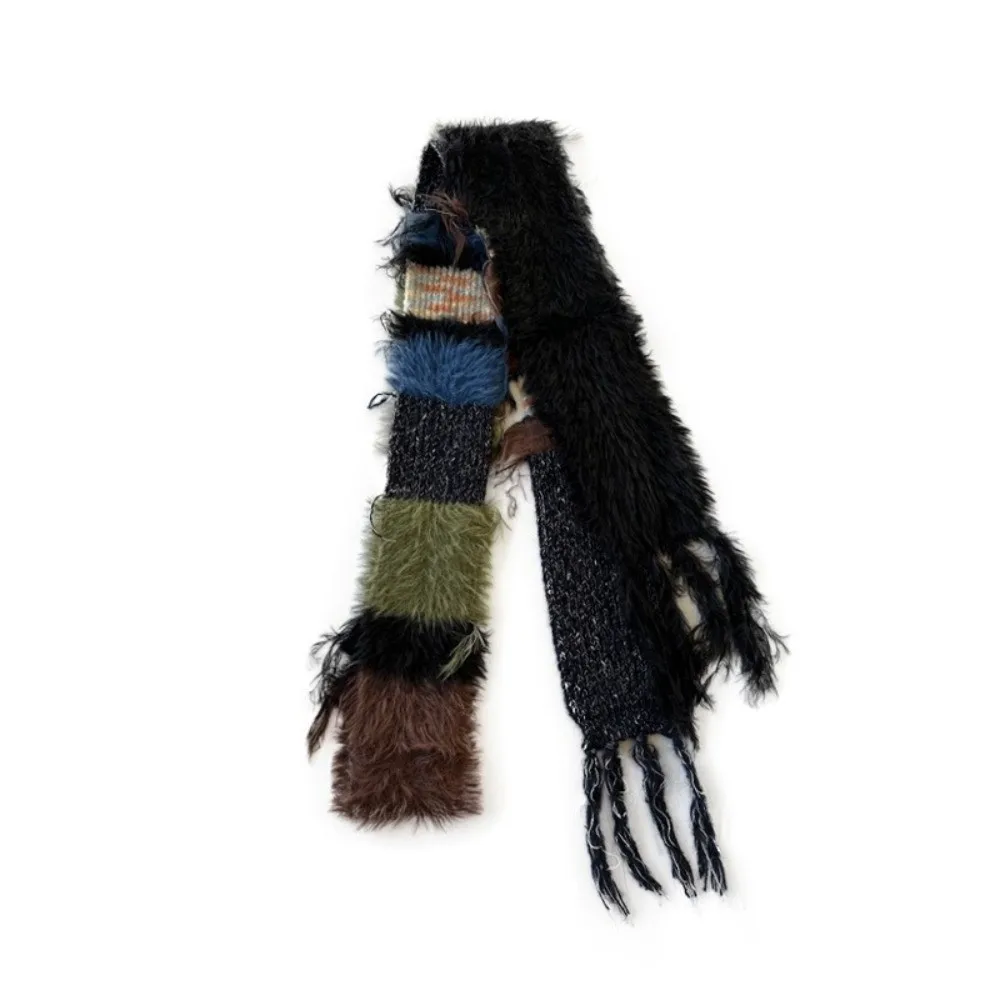 Fashion Skin-Friendly Tassel Scarf Soft Fabric Irregular Tassel Knitted Scarf Lightweight Long Scarf Party Wear
