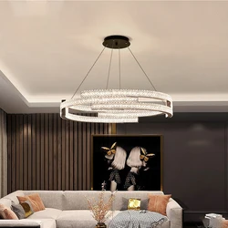 2024 Lampadari Moderni A Soffitto Decorazioni Per Interni Villa Di Lusso Sala Da Pranzo Soggiorno Lampade A Sospensione in Cristallo Decorazioni Per La Casa Luci Ad Anello