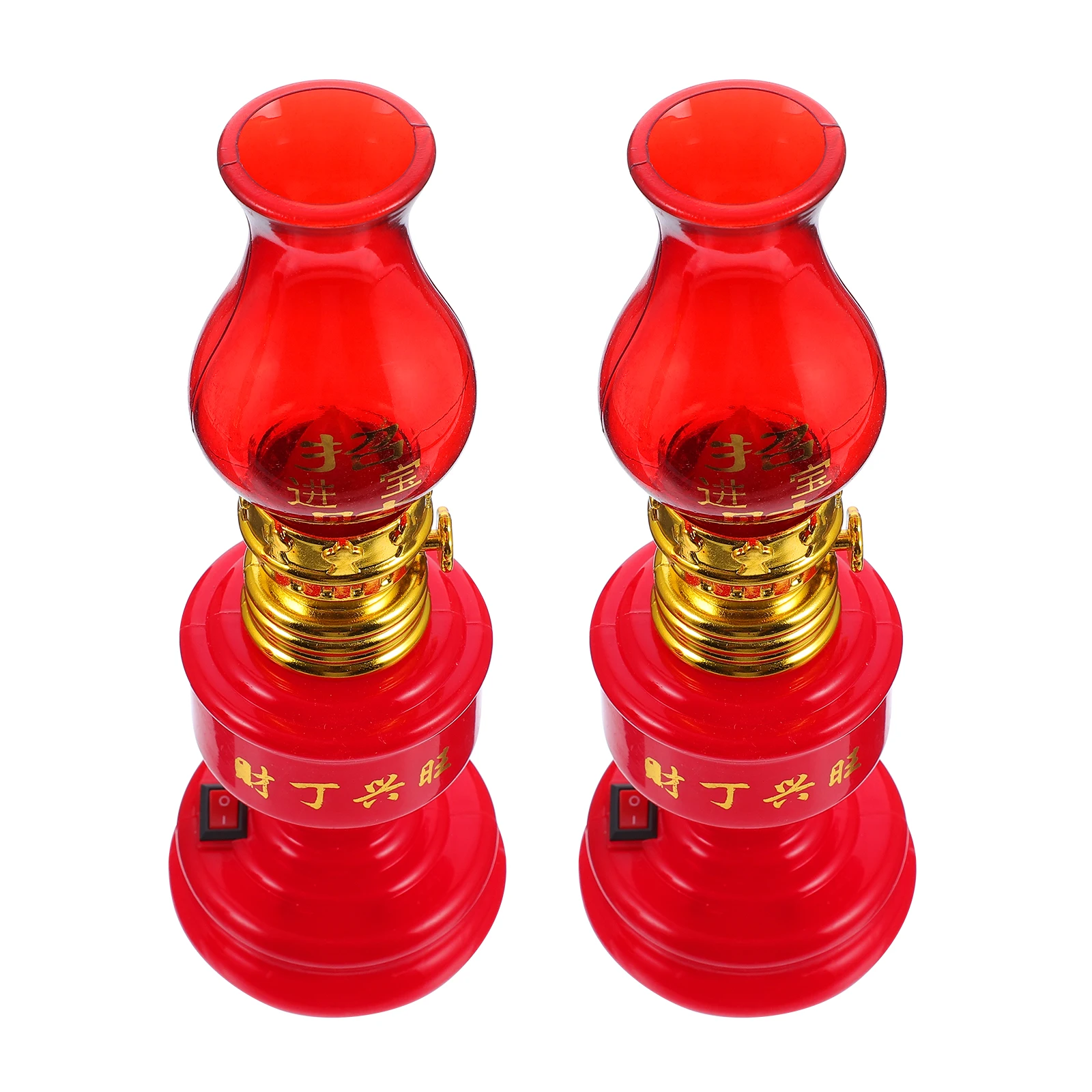 

Rechargeable Electronic Lamp Ornament Electric Flameless Plastic Desktop Indoor Light Decorative Desktop Electric Lamp