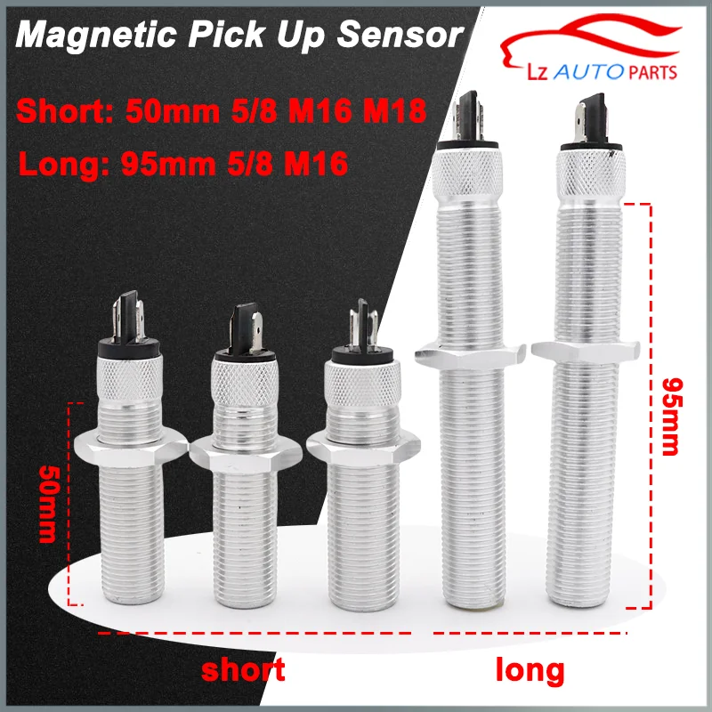 ความยาว 50 มม.95 มม.5/8 M16 M18 Magnetic Pick Up MPU Speed Sensor สําหรับ FG Wilson Perkins 171-186 171-189