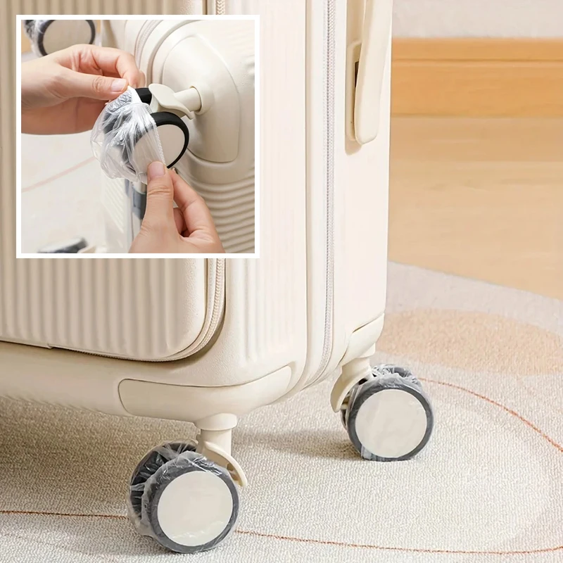 

Пылезащитные защитные колеса для чемодана, 50/100 шт., чехлы на колеса для багажа, одноразовые дорожные аксессуары для чехлов на тележках