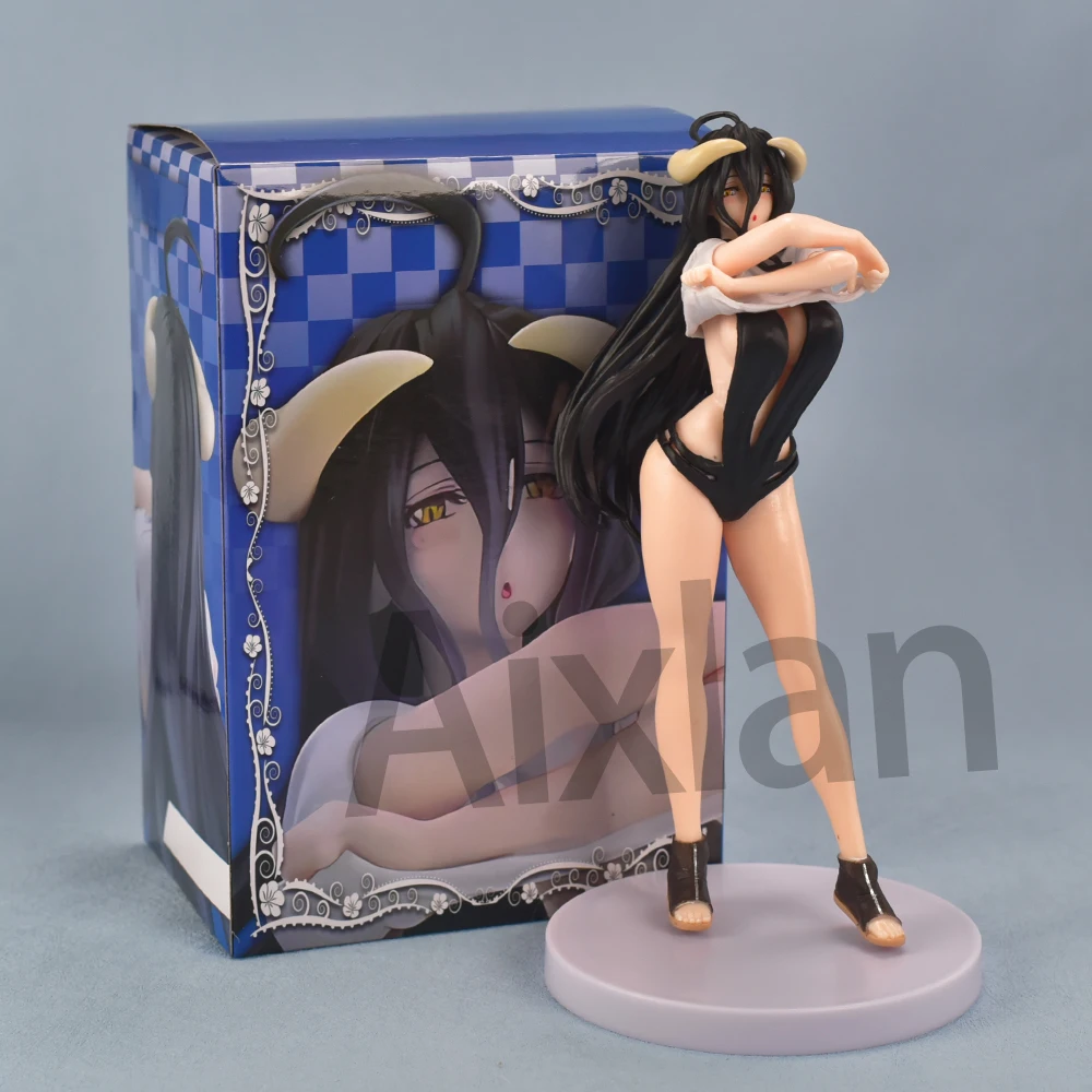 Coreful Figure Anime Swimsuit Albedo Ver Sexy Girl PVC Action Figures 18CM Hentai Collection Model Toy Gift
