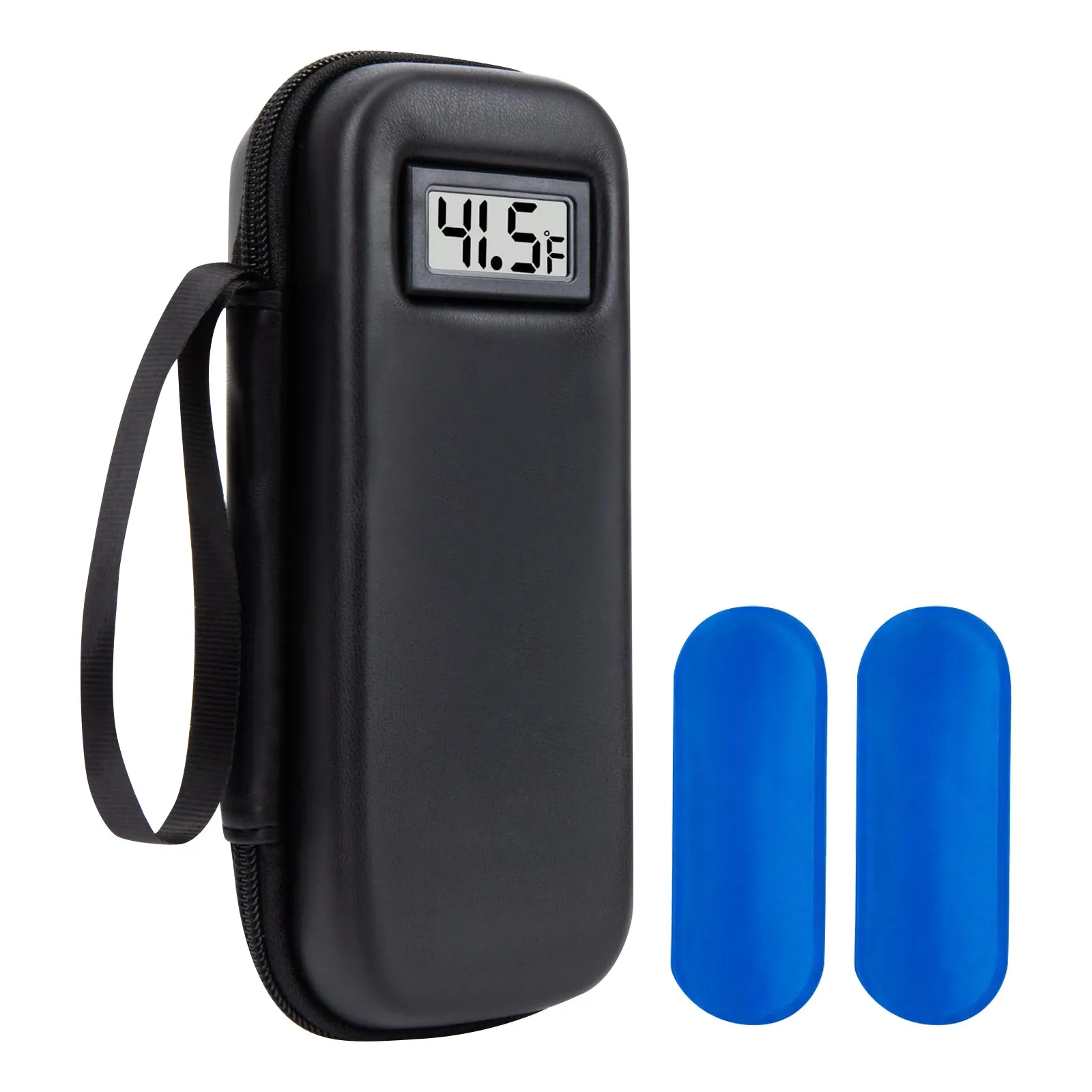 قابلة لإعادة الاستخدام الأنسولين برودة حقيبة سفر الأنسولين الطب المنظم حقيبة مع ميزان الحرارة مقاوم للماء الأنسولين حقيبة باردة لمرضى السكري