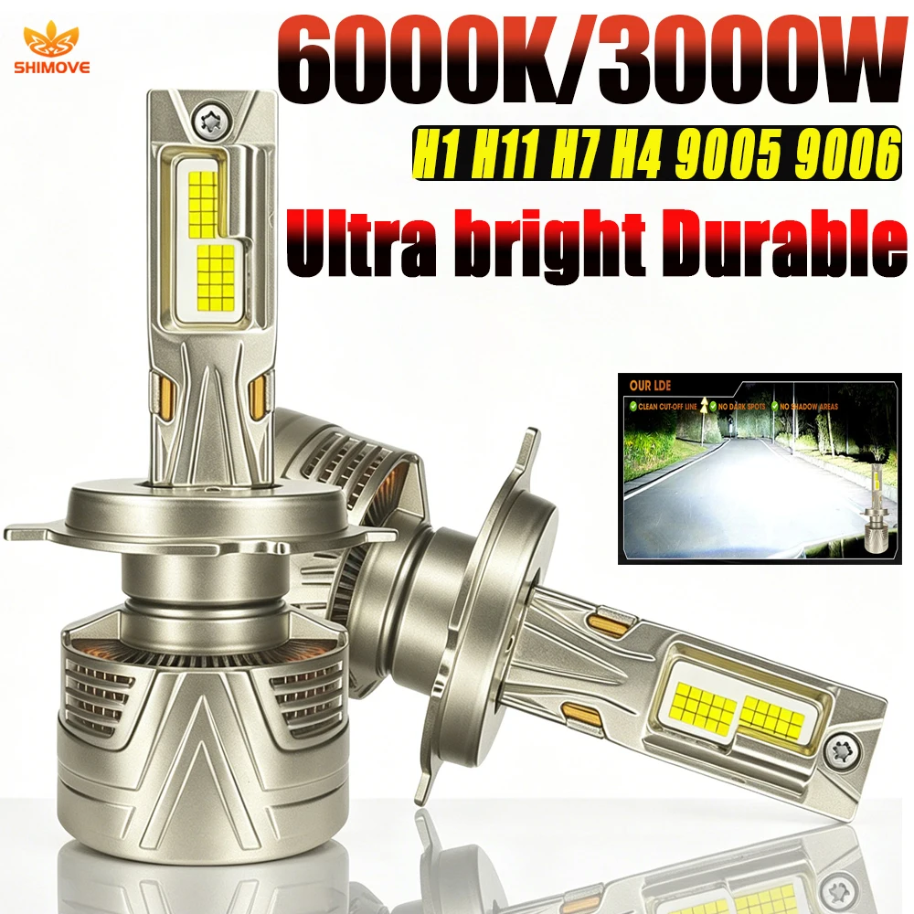 H7 H4 H1 H11 Led Lights High Lumen 9005 9006Car Headlight Motorcycle Bulbs Plug And Play Headlamps 6000K Canbus Durable Ampoule