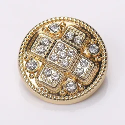 10pcs Diamond-studded Buttons Luxurious Shiny Rhinestone Round Shank Buttons Clothes Accessories